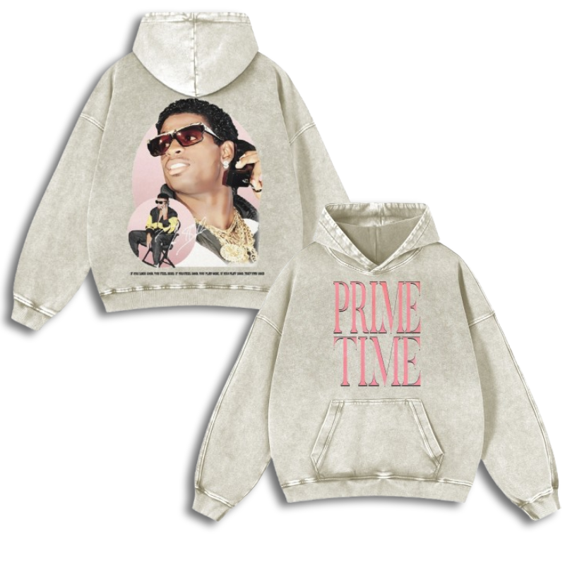 Casual Washed Hoodie|DEION SANDERS