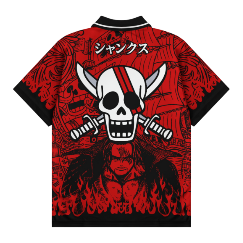 One Piece Anime Vintage V-Neck  Jersey