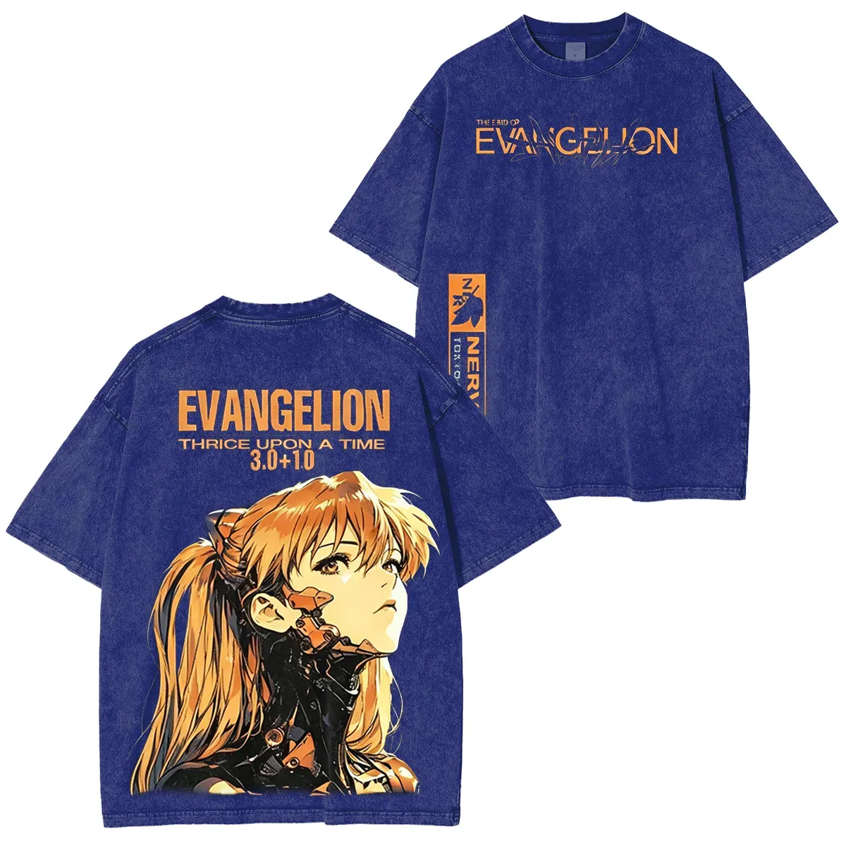 Neon Genesis Evangelion Vintage Unisex Washed T-Shirt
