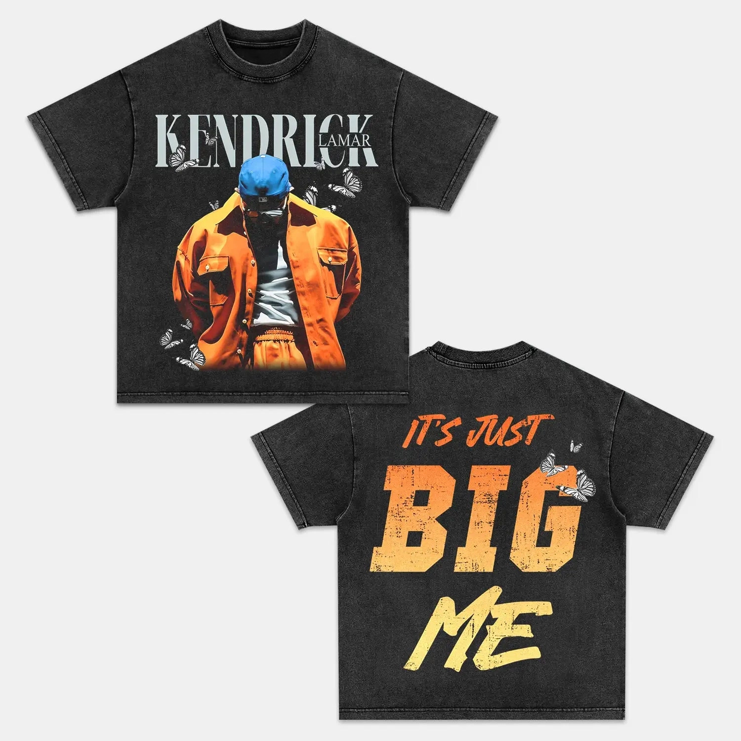 Unisex-Adult Ultra Cotton Washed T-Shirt Graphic KENDRICK LAMAR- IT'S JUST BIG ME TEE