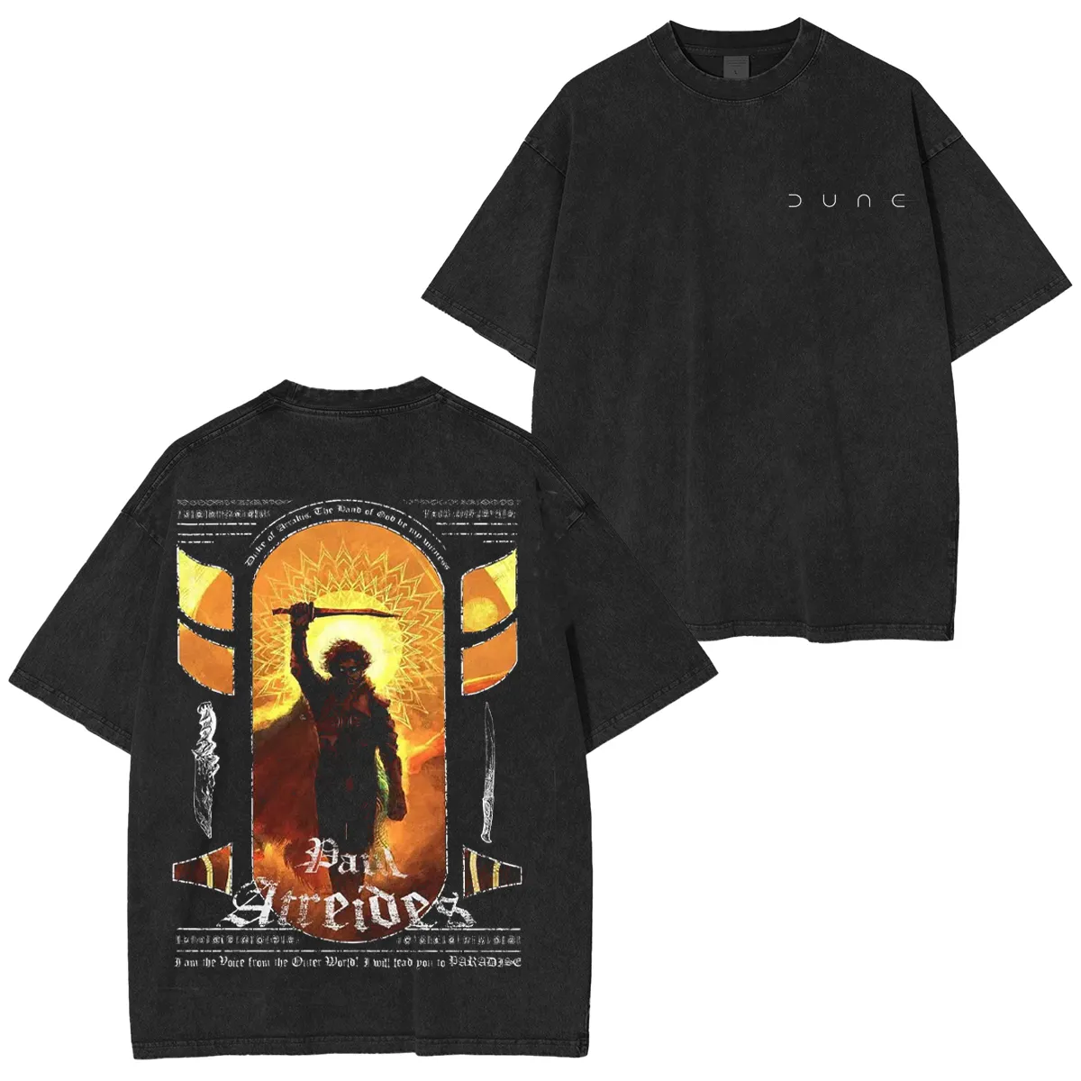 Dune Printed Unisex Washed T-Shirt
