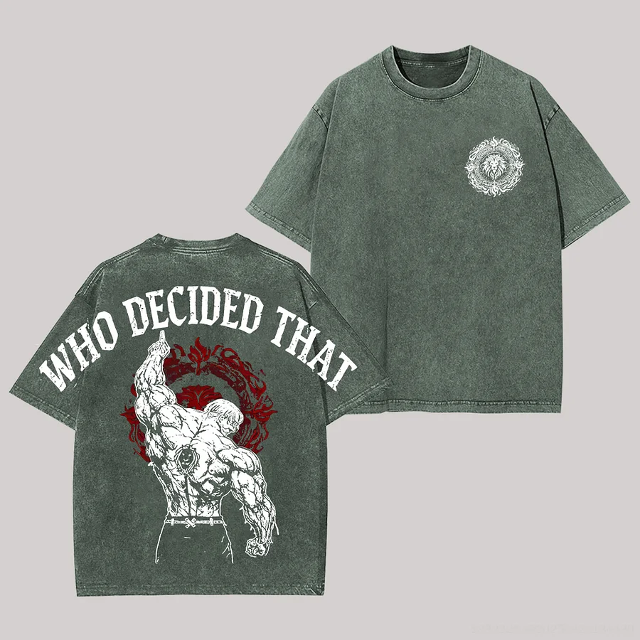 Escanor Seven Deadly Sins Vintage Unisex Washed T-Shirt