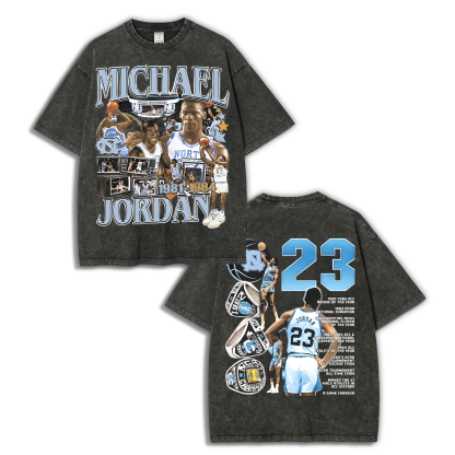 MICHAEL JORDAN Vintage Tee Unisex Fit Washed T-Shirt