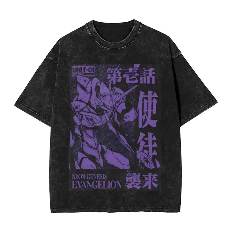 Neon Genesis Evangelion Vintage Unisex Washed T-Shirt