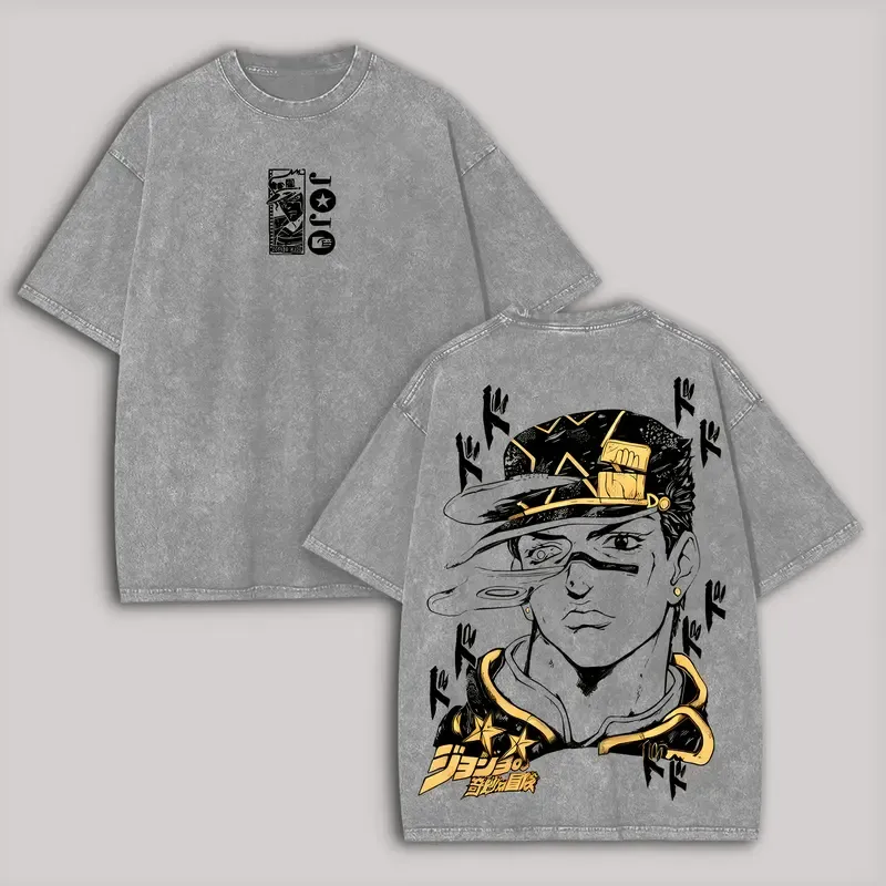 JoJo's Bizarre Adventure Printed Unisex Washed T-Shirt