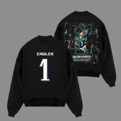 Jalen Hurts  | Casual Washed Tee & Hoodie & Sweatshirt