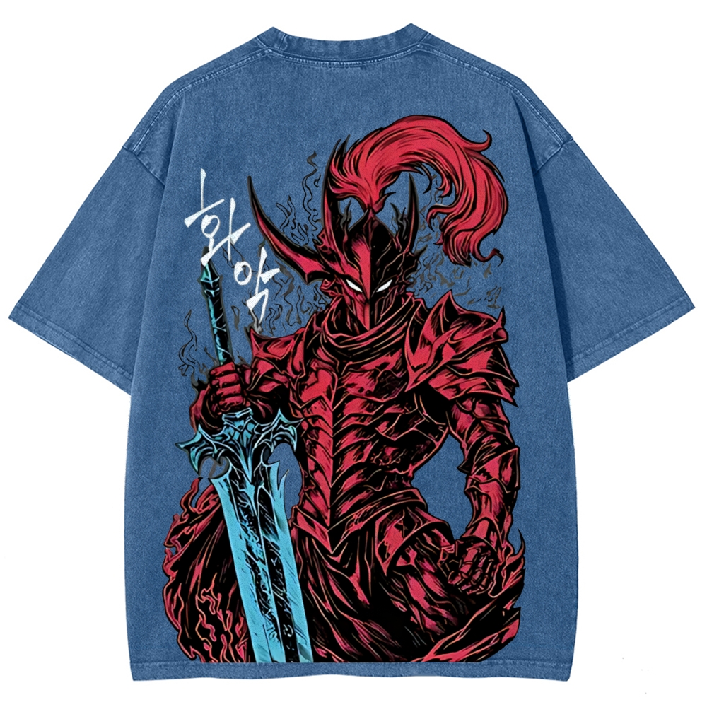 Igris Solo Leveling Vintage Unisex Washed T-Shirt