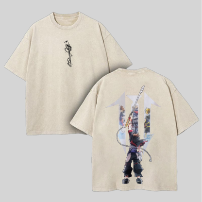 Kingdom Hearts Sora Printed Unisex Washed T-Shirt