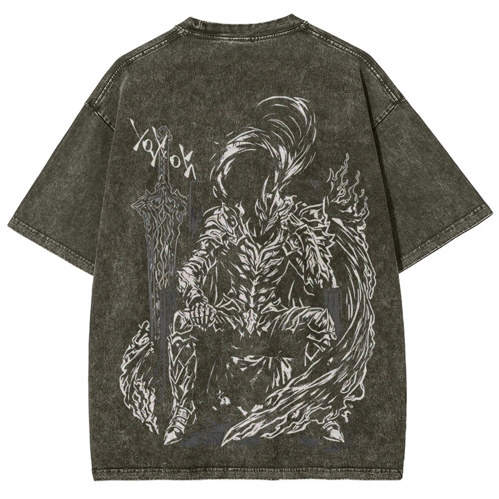 Solo Leveling Igris Printed Unisex Washed T-Shirt