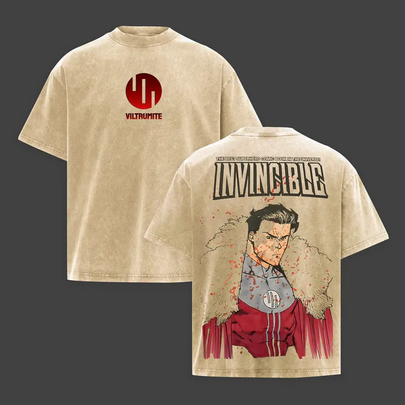 Invincible Printed Unisex Washed T-Shirt