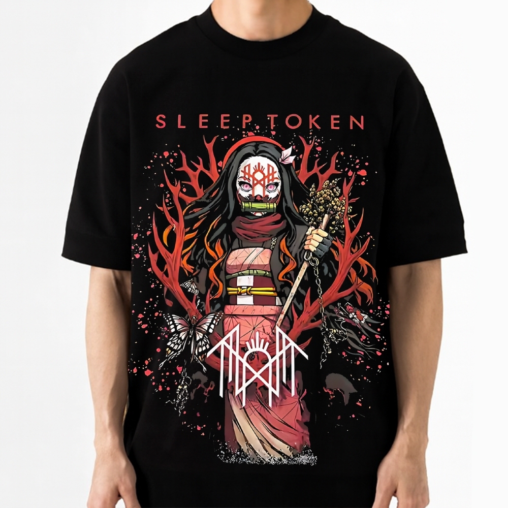 Sleep Token Demon Slayer Nezuko Kamado Unisex Cotton Crew Neck T-shirt