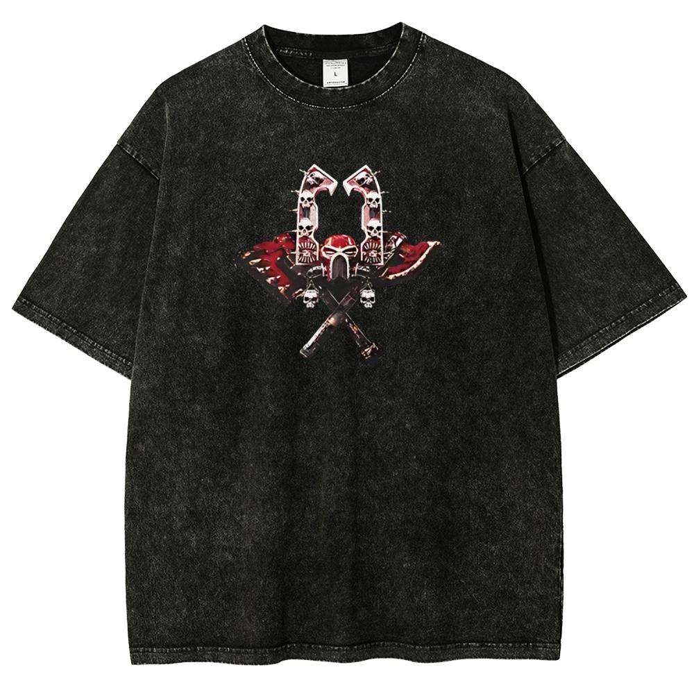 Warhammer 40K KHORNE Printed Unisex Washed T-Shirt 