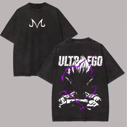 Vegeta Ultra Ego Dragon Ball Vintage Unisex Washed T-Shirt