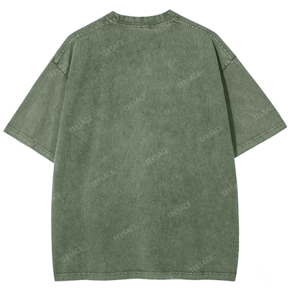 KOBE Vintage Tee Unisex-Adult Oversized Washed Cotton T-Shirt 