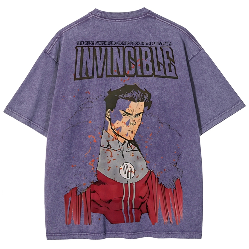 Invincible Printed Unisex Washed T-Shirt
