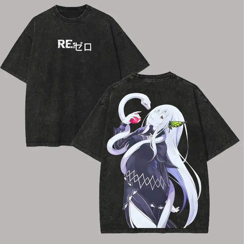 Re_Zero Printed Unisex Washed T-Shirt