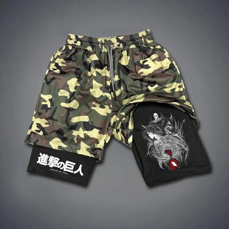 Attack on Titan Print Men's Fitness Shorts