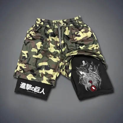 Attack on Titan Print Men's Fitness Shorts