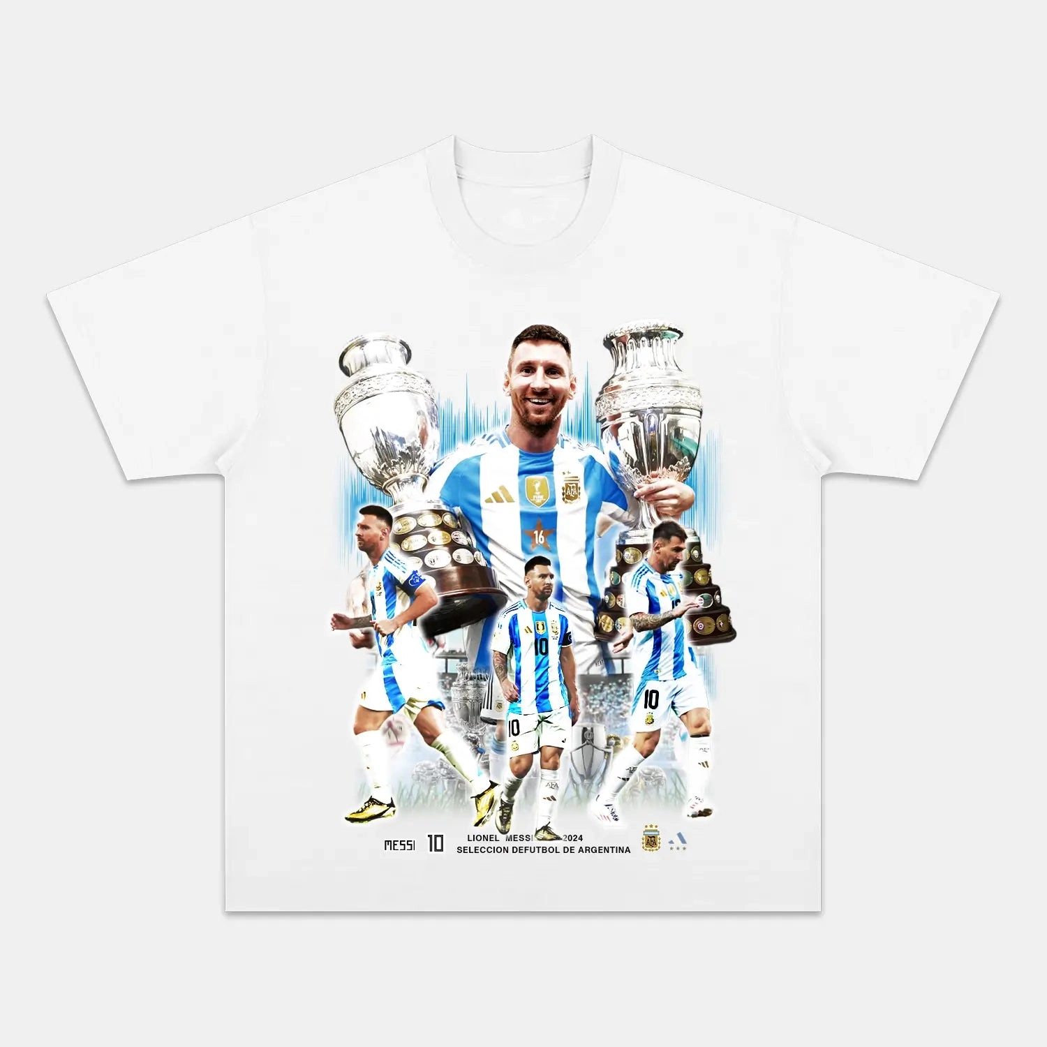 Unisex-Adult Ultra Cotton Washed T-Shirt Graphic  2024 LEO MESSI TEE