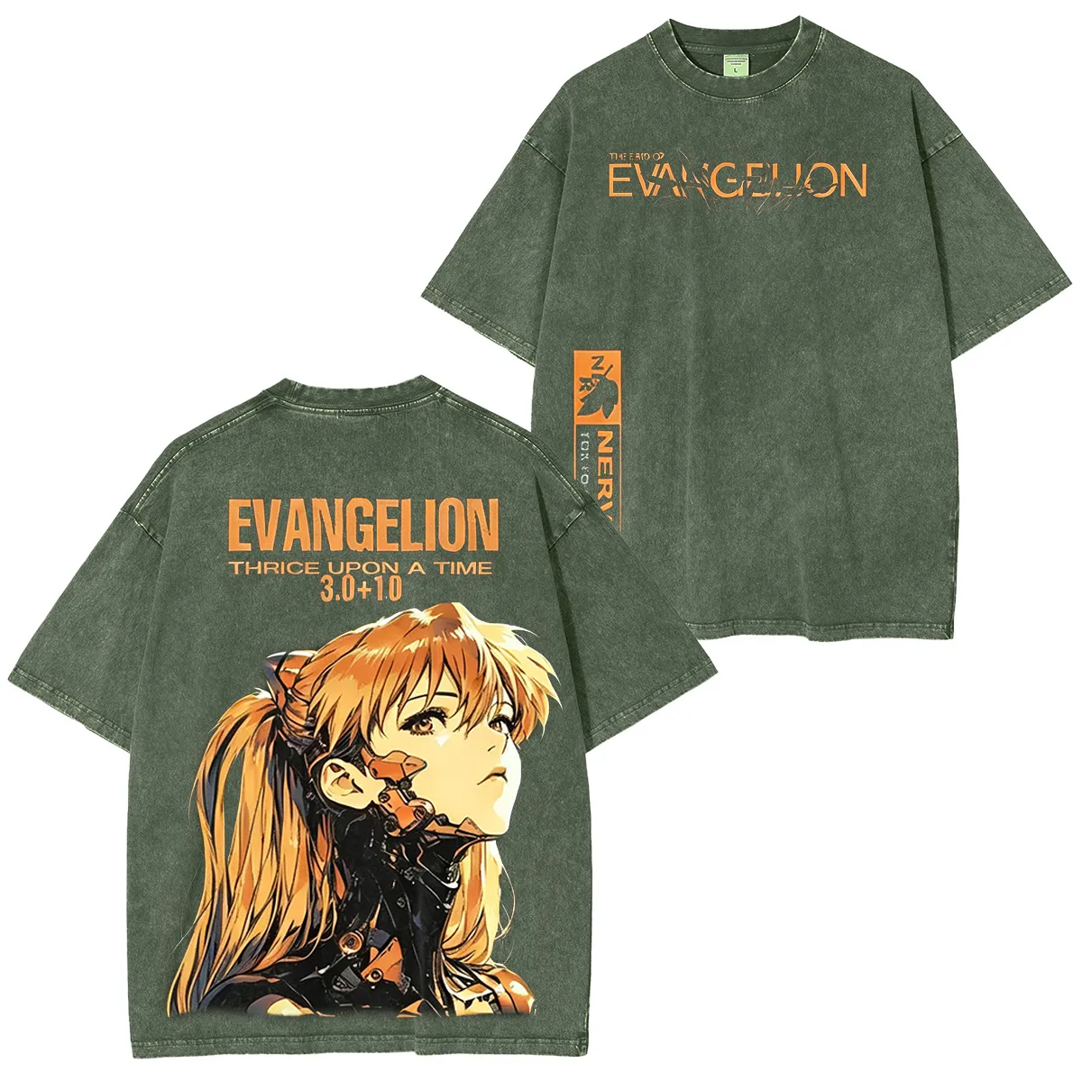 Neon Genesis Evangelion Vintage Unisex Washed T-Shirt