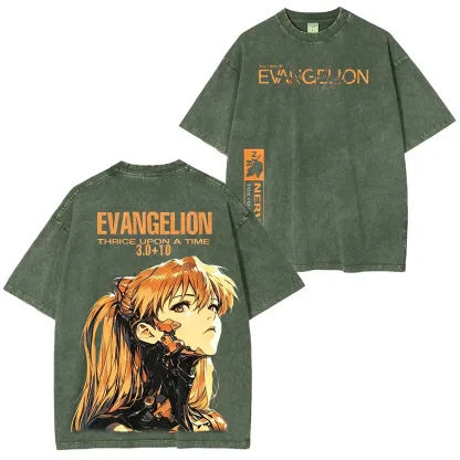 Neon Genesis Evangelion Vintage Unisex Washed T-Shirt