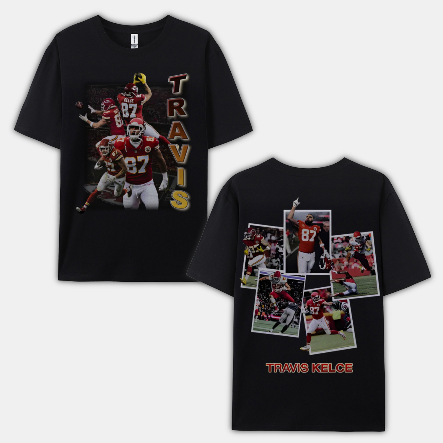 Unisex-Adult Ultra Cotton Washed T-Shirt Graphic TRAVIS KELCE TEE - [DS]
