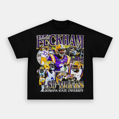 Unisex-Adult Ultra Cotton Washed T-Shirt Graphic ODELL BECKHAM JR - LSU TEE