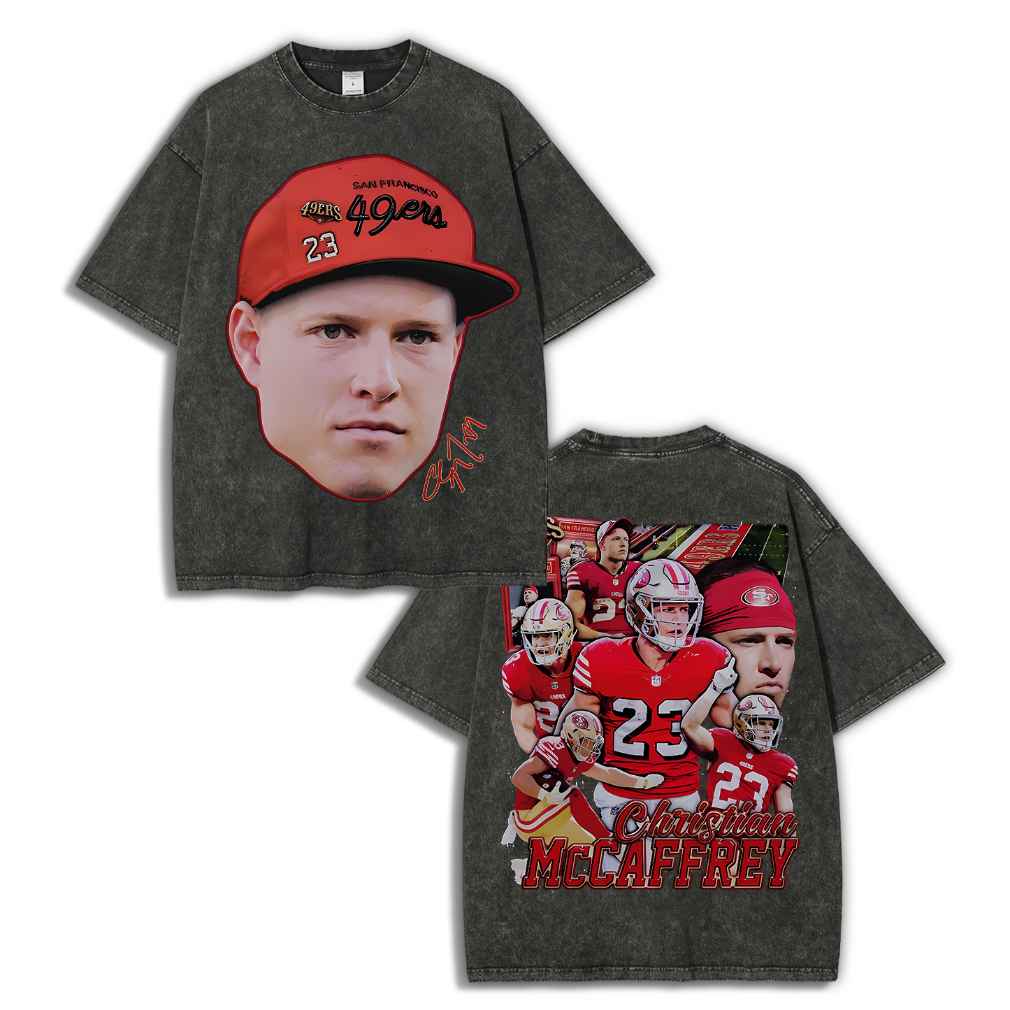 Unisex Fit Washed T-Shirt Christian McCaffrey Tee