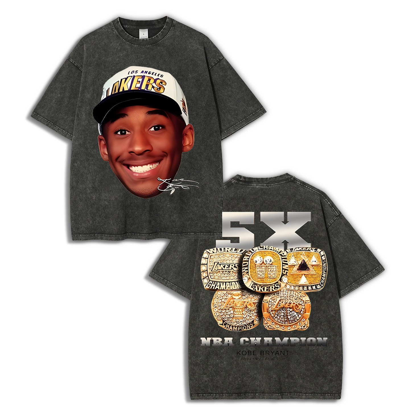Kobe Vintage Tee Unisex Fit Washed T-Shirt 