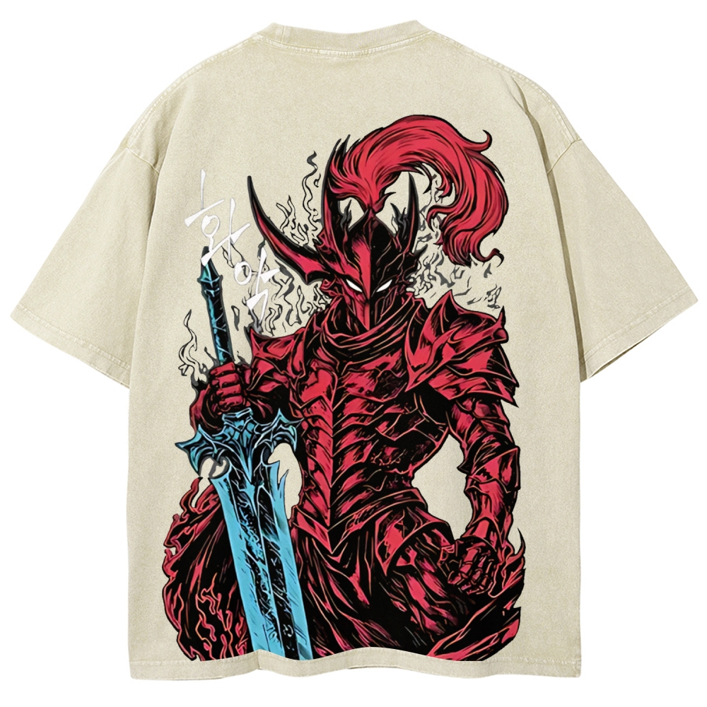 Igris Solo Leveling Vintage Unisex Washed T-Shirt