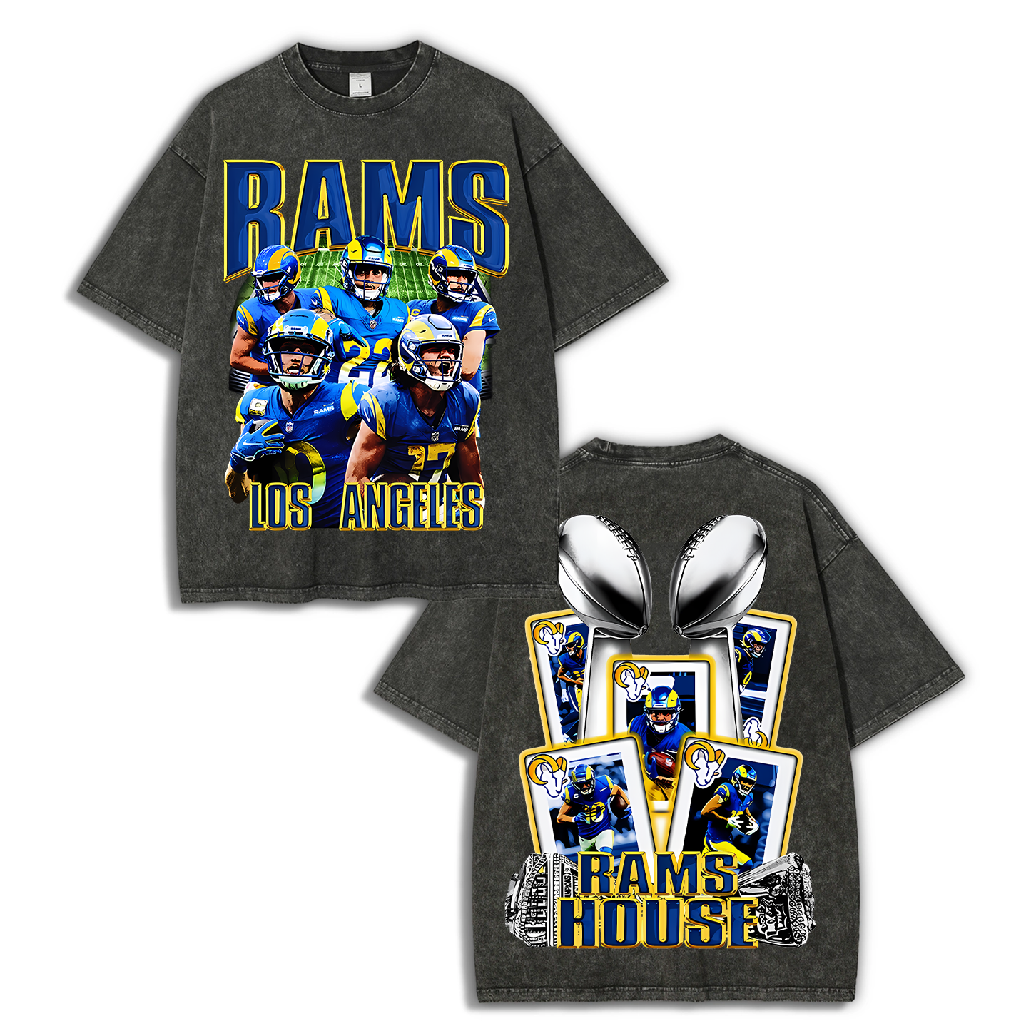 Unisex Fit Washed T-Shirt "Rams House" Tee