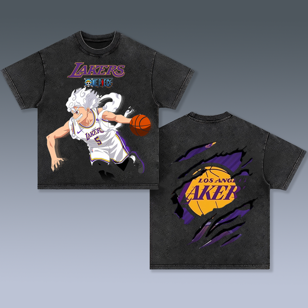 Vintage Tee丨 Lakers X One Piece