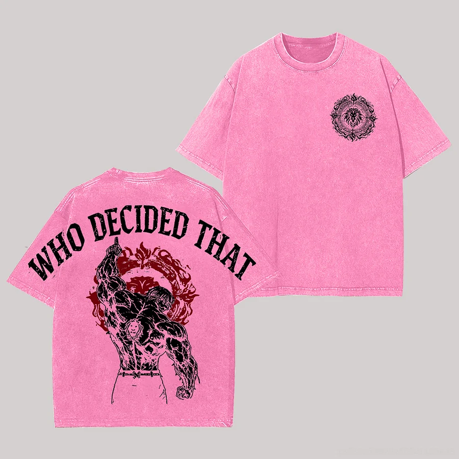 Escanor Seven Deadly Sins Vintage Unisex Washed T-Shirt