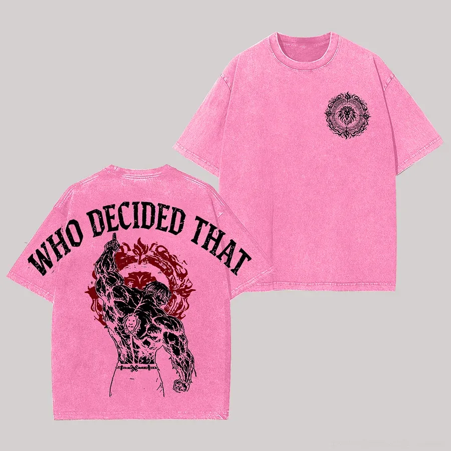 Escanor Seven Deadly Sins Vintage Unisex Washed T-Shirt