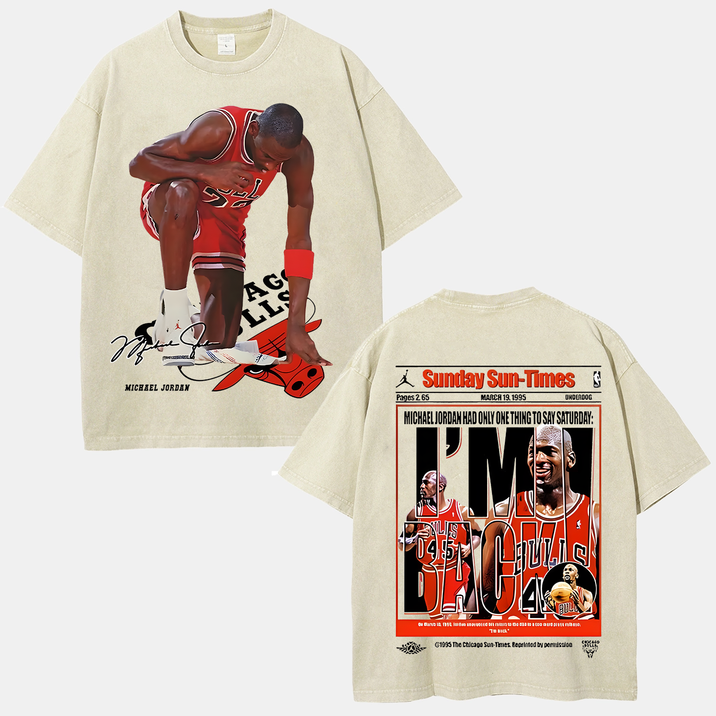 MICHAEL JORDAN Unisex Fit Washed T-Shirt