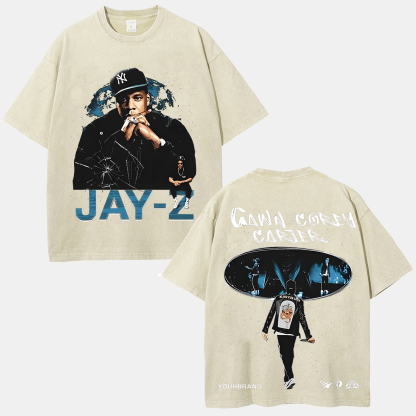 Unisex-Adult Ultra Cotton Washed T-Shirt Graphic  JAY-Z TEE