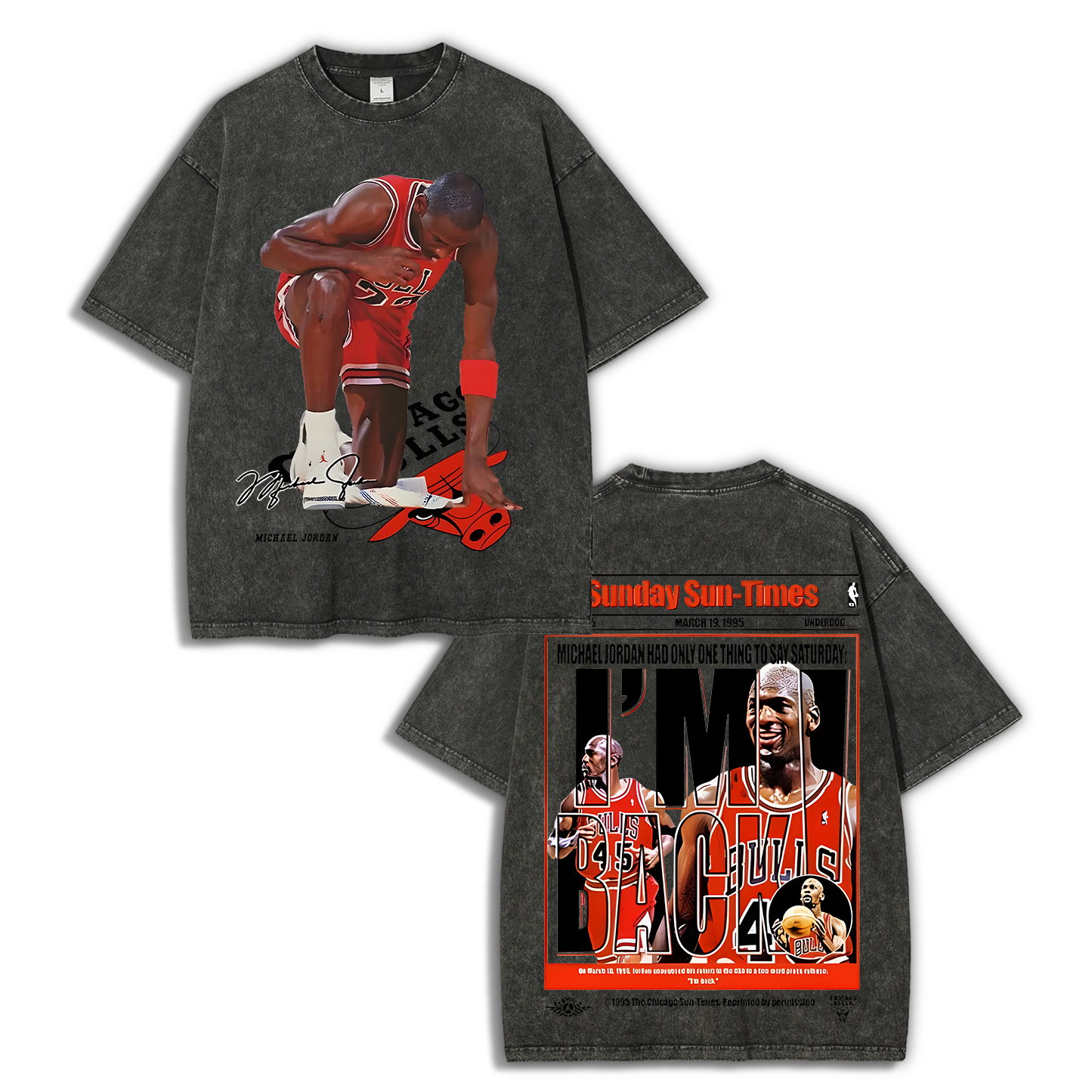 MICHAEL JORDAN Unisex Fit Washed T-Shirt