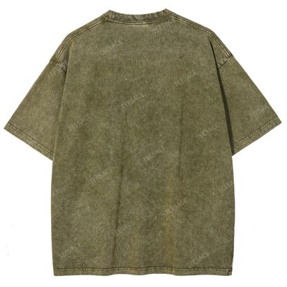 KOBE Vintage Tee Unisex-Adult Oversized Washed Cotton T-Shirt 