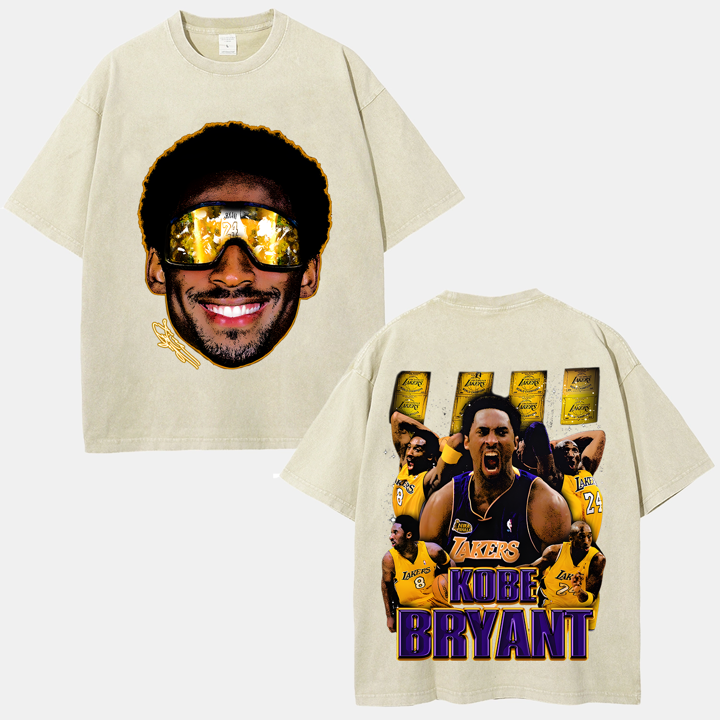 Unisex Fit Washed T-Shirt "Kobe Vision" Kobe Tee
