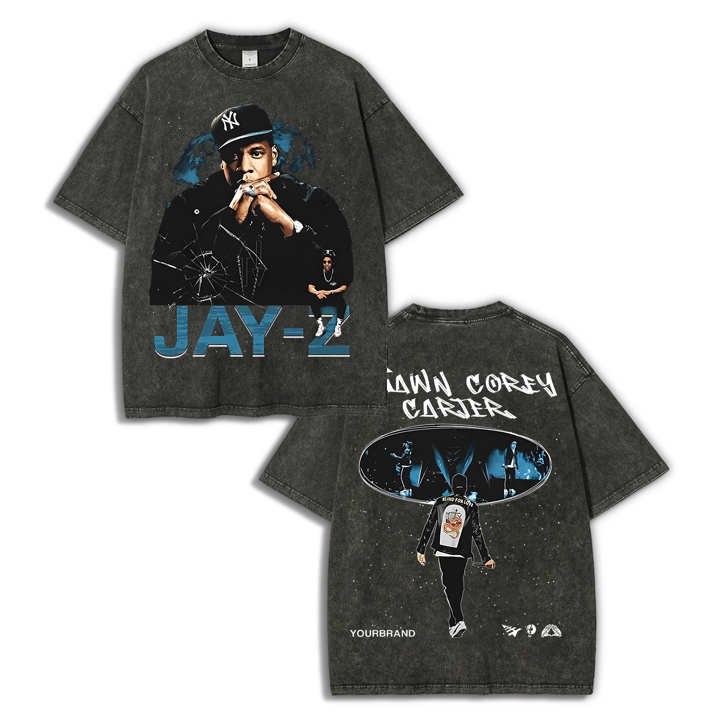 Unisex-Adult Ultra Cotton Washed T-Shirt Graphic  JAY-Z TEE