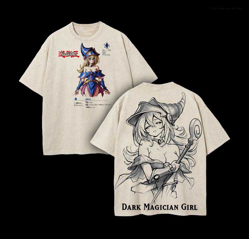 Unisex Oversize Dark Magician Girl Yu-Gi-Oh! Vintage Washed Tee 