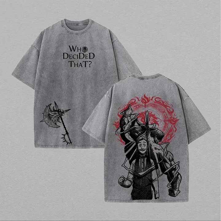 The Seven Deadly Sins Escanor Printed Unisex Washed T-Shirt