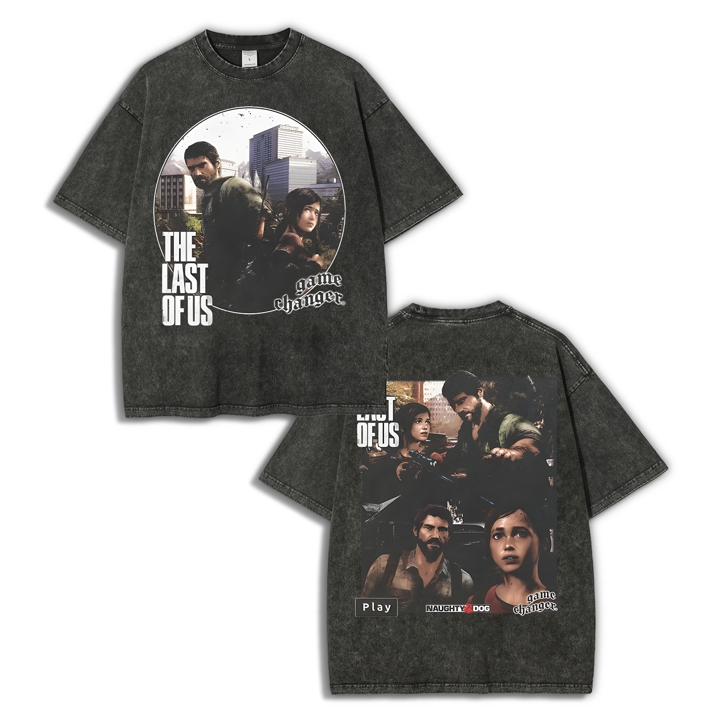 Unisex Fit Washed T-Shirt  THE LAST OF US Tee - [DS] 