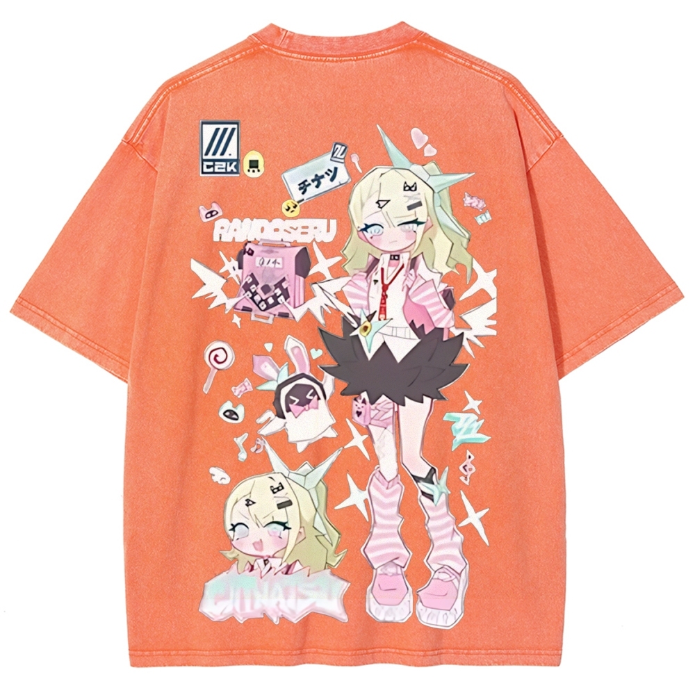 SUNNA Zenless Zone Zero Printed Unisex Washed T-Shirt