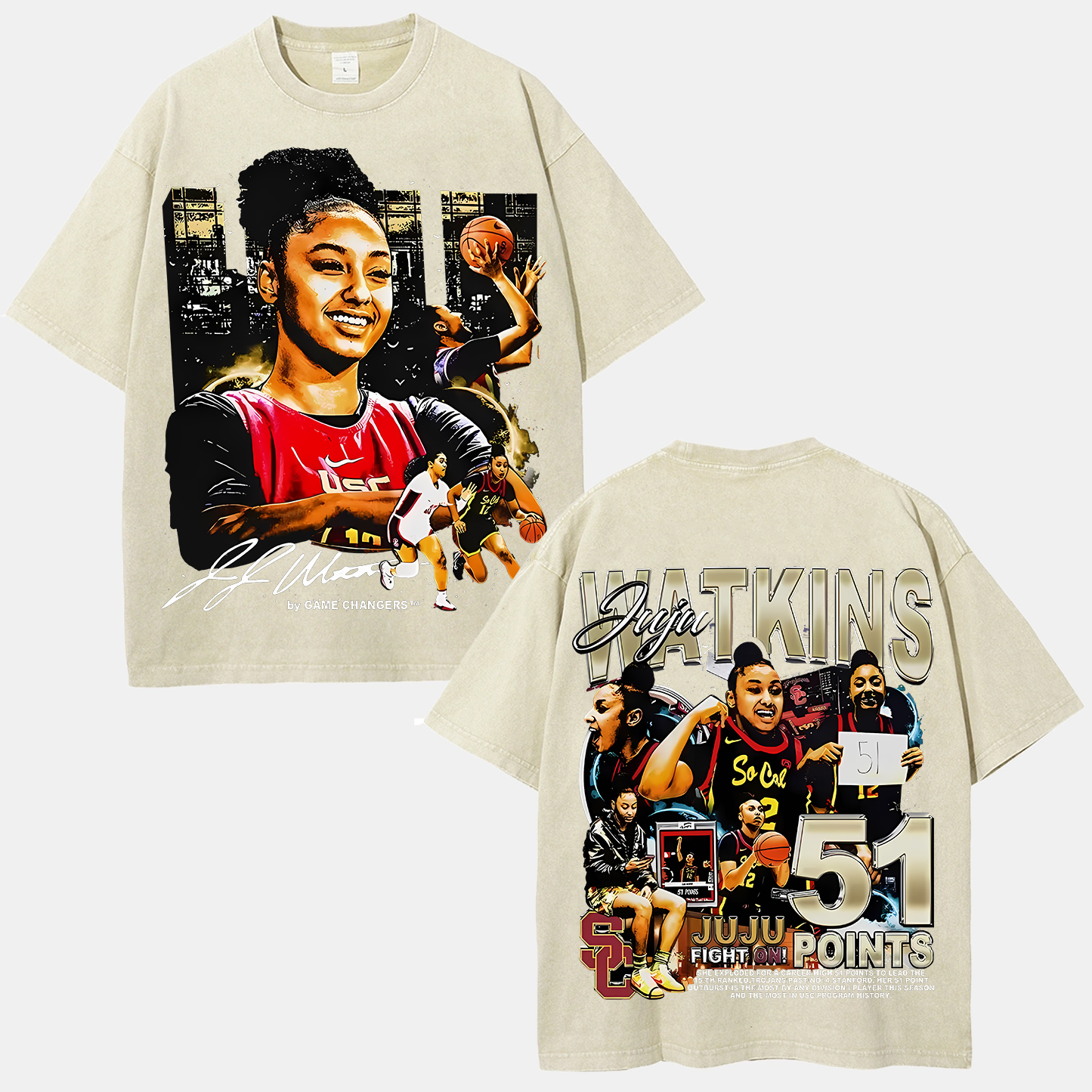 Unisex Fit Washed T-Shirt JUJU WATKINS Tee