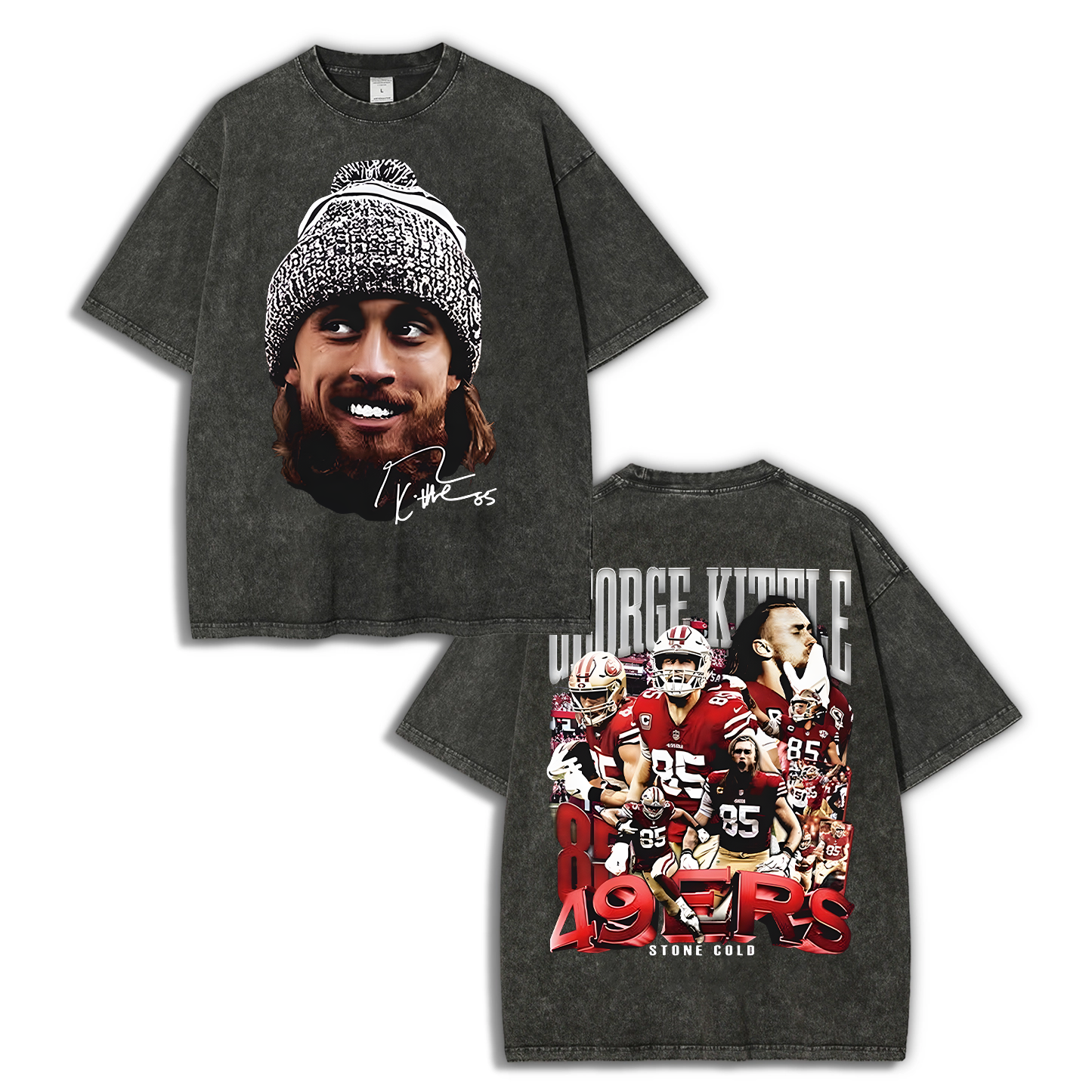 GEORGE-KITTLE-Tee Unisex Fit Washed T-Shirt 