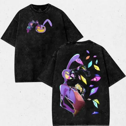 Menswear The Amazing Digital Circus Printed Unisex Washed T-Shirt 