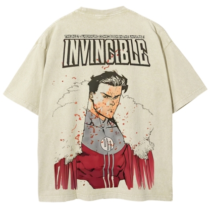 Invincible Printed Unisex Washed T-Shirt