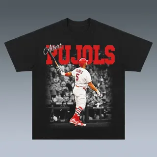 Unisex-Adult Ultra Cotton Washed T-Shirt Graphic ALBERT PUJOLS VINTAGE TEE