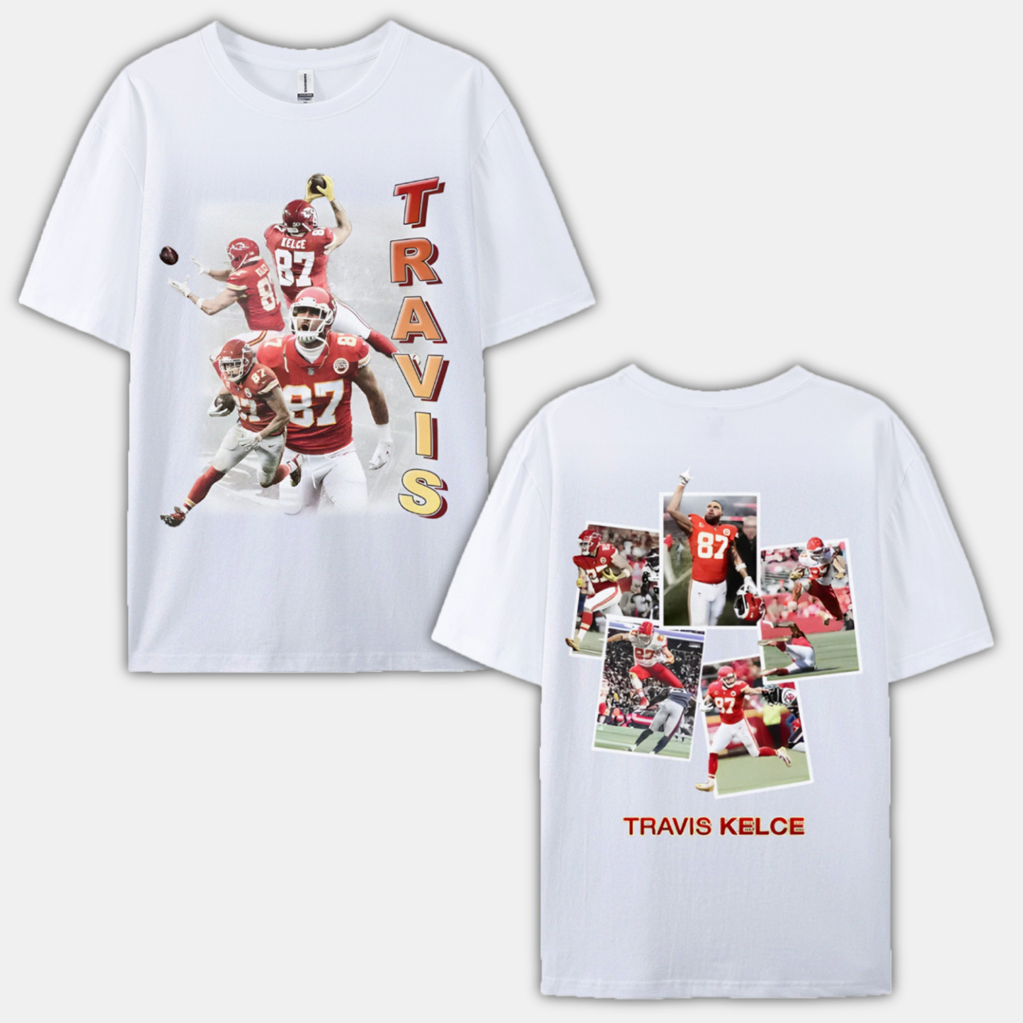 Unisex-Adult Ultra Cotton Washed T-Shirt Graphic TRAVIS KELCE TEE - [DS]
